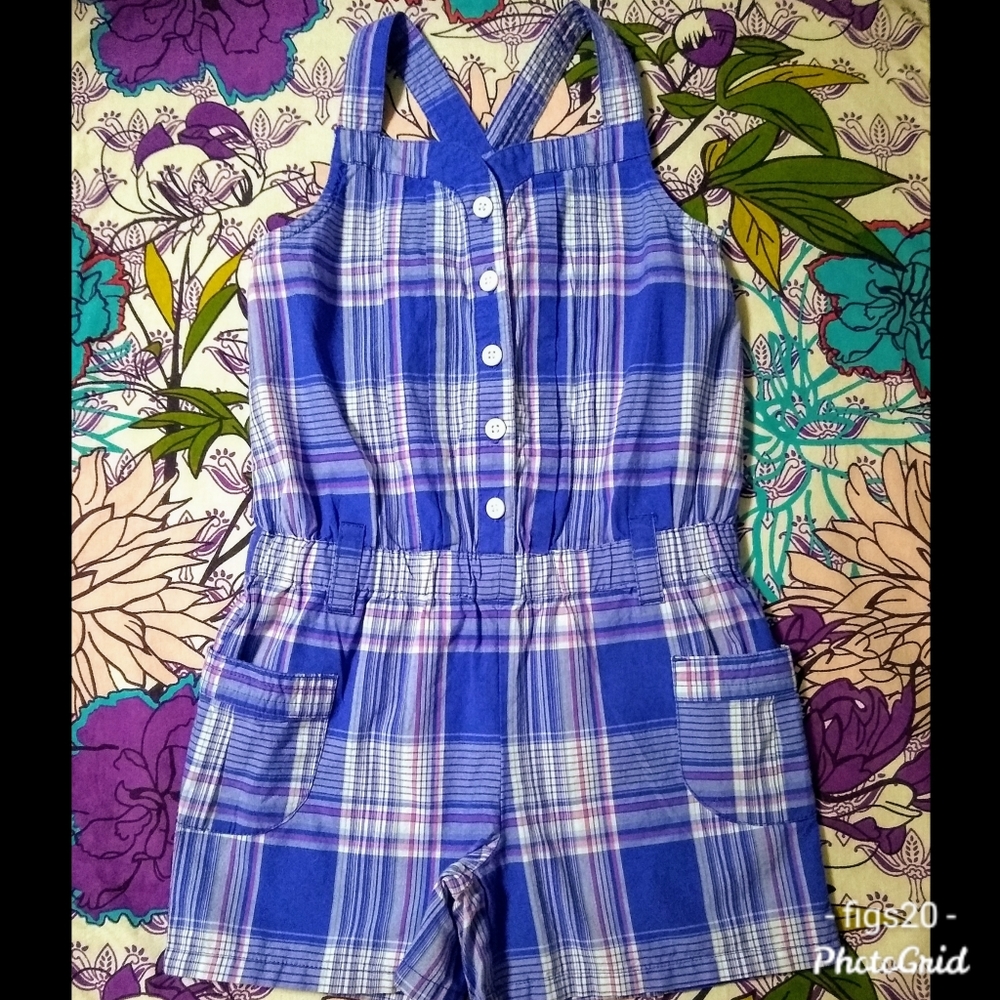 Gymboree Plaid Button Down Romper